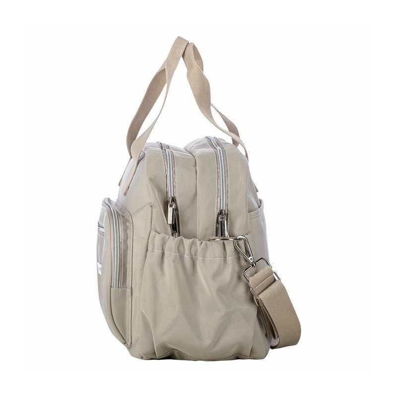 Geanta pentru scutece, FreeON, Style, Impermbeabila, Cu multiple buzunare, Dimensiune compacta, 39x32x18 cm, Grey/beige Geanta pentru scutece, FreeON, Style, Impermbeabila, Cu multiple buzunare, Dimensiune compacta, 39x32x18 cm, Grey/beige