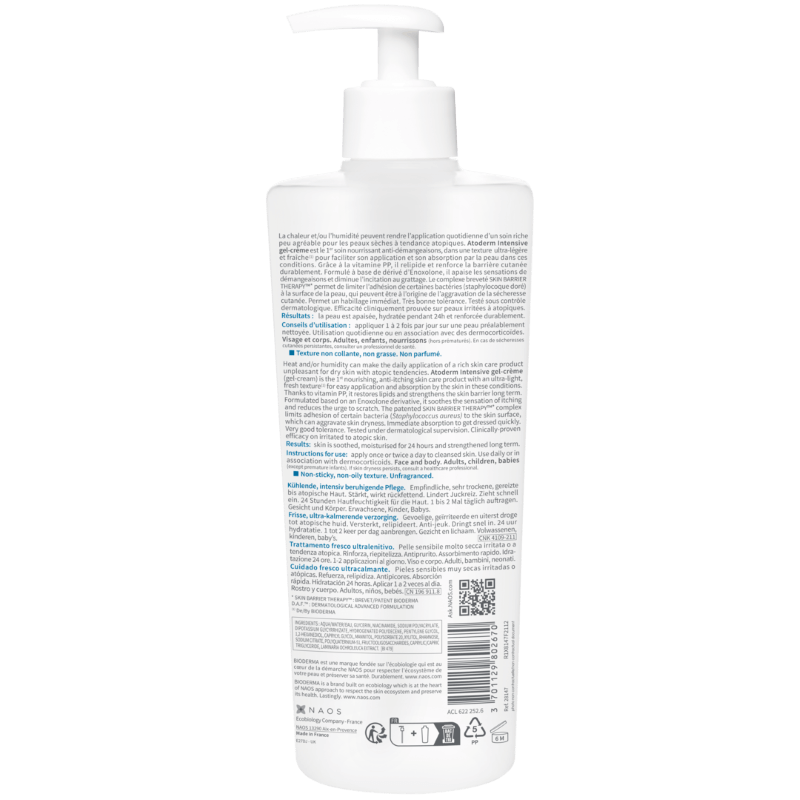 Gel-crema Atoderm Intensive, 500 ml, Bioderma Gel-crema Atoderm Intensive, 500 ml, Bioderma