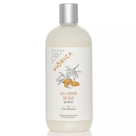 Gel-crema de dus nutritiv cu ulei de migdale dulci, 500 ml, Viorica Gel-crema de dus nutritiv cu ulei de migdale dulci, 500 ml, Viorica