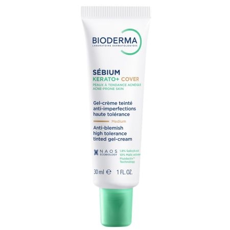 Gel crema nuantator anti-imperfectiuni Sebium Kerato+ Cover, 30 ml, Bioderma Gel crema nuantator anti-imperfectiuni Sebium Kerato+ Cover, 30 ml, Bioderma