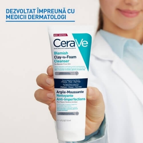 Gel de curatare cu argila anti-imperfectiuni Clay-to-Foam, 118 ml, Cerave