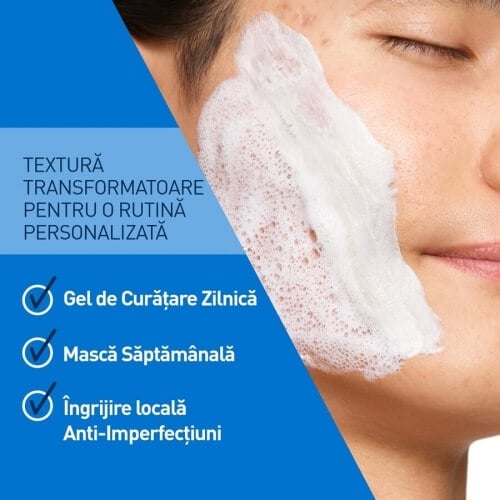 Gel de curatare cu argila anti-imperfectiuni Clay-to-Foam, 118 ml, Cerave