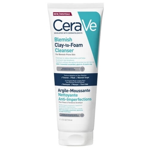 Gel de curatare cu argila anti-imperfectiuni Clay-to-Foam, 118 ml, Cerave
