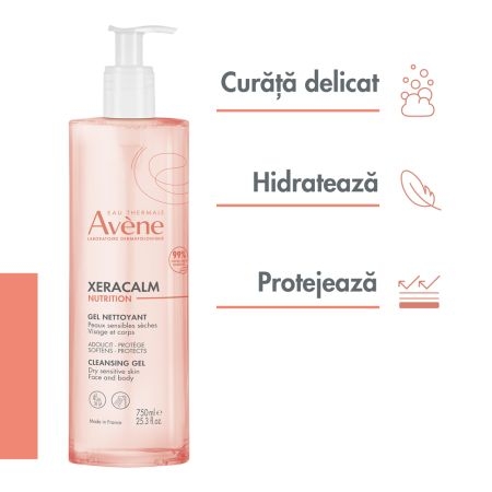 Gel de curatare Xeracalm Nutrition, 750 ml, Avene Gel de curatare Xeracalm Nutrition, 750 ml, Avene
