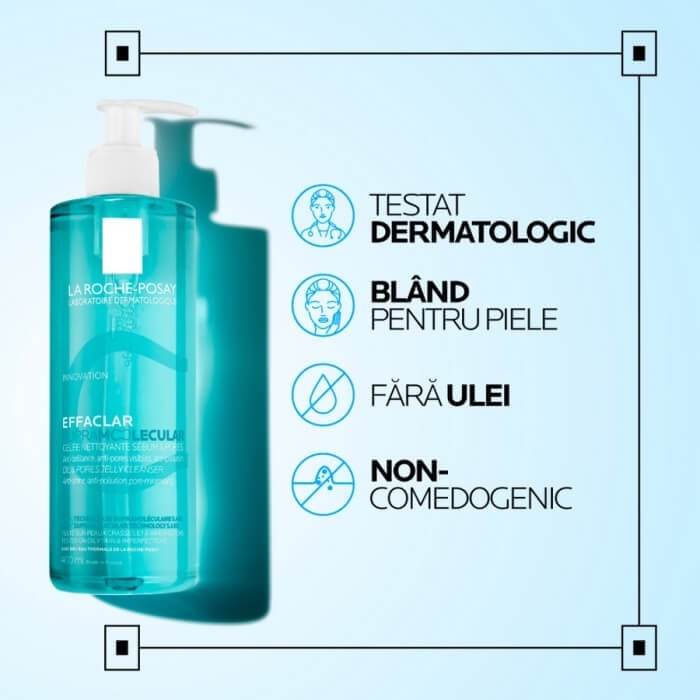 Gel de curatare pentru excesul de sebum Effaclar Supramolecular, 400 ml, La Roche-Posay Gel de curatare pentru excesul de sebum Effaclar Supramolecular, 400 ml, La Roche-Posay