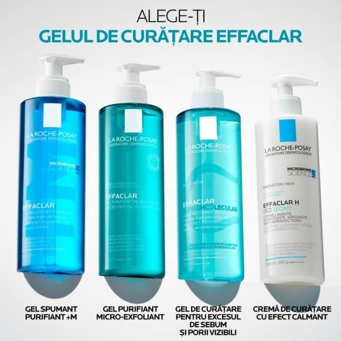 Gel de curatare pentru excesul de sebum Effaclar Supramolecular, 400 ml, La Roche-Posay Gel de curatare pentru excesul de sebum Effaclar Supramolecular, 400 ml, La Roche-Posay