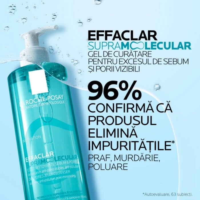 Gel de curatare pentru excesul de sebum Effaclar Supramolecular, 400 ml, La Roche-Posay Gel de curatare pentru excesul de sebum Effaclar Supramolecular, 400 ml, La Roche-Posay