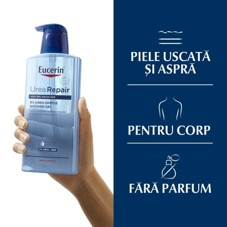 Gel de dus reparator cu 5% uree Urea Repair, 400 ml, Eucerin Gel de dus reparator cu 5% uree Urea Repair, 400 ml, Eucerin