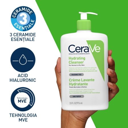Gel de spalare hidratant piele normal-uscata, 976 ml, Cerave Gel de spalare hidratant piele normal-uscata, 976 ml, Cerave
