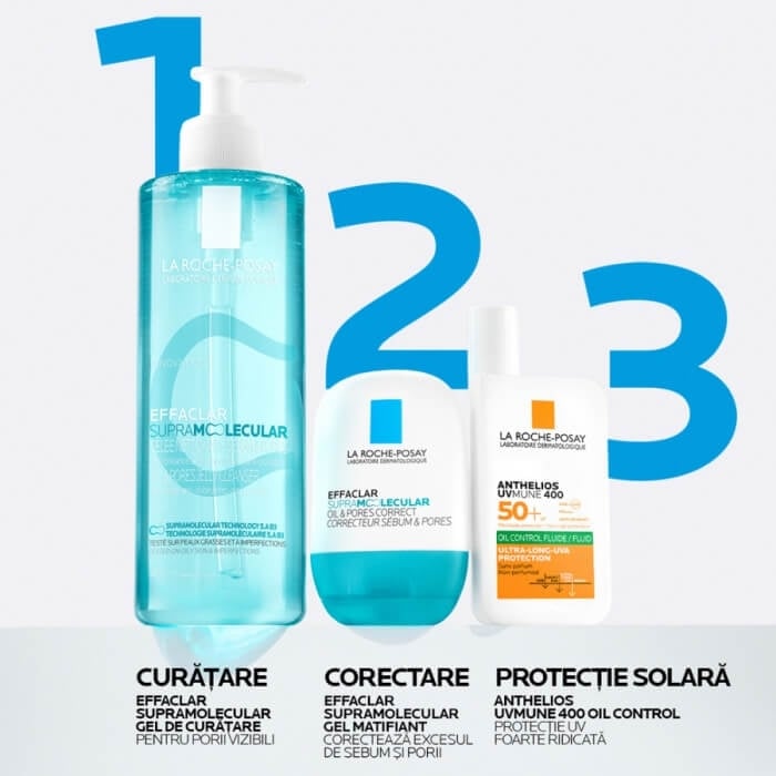 Gel-crema matifiant Effaclar Supramolecular, 40 ml, La Roche-Posay Gel-crema matifiant Effaclar Supramolecular, 40 ml, La Roche-Posay