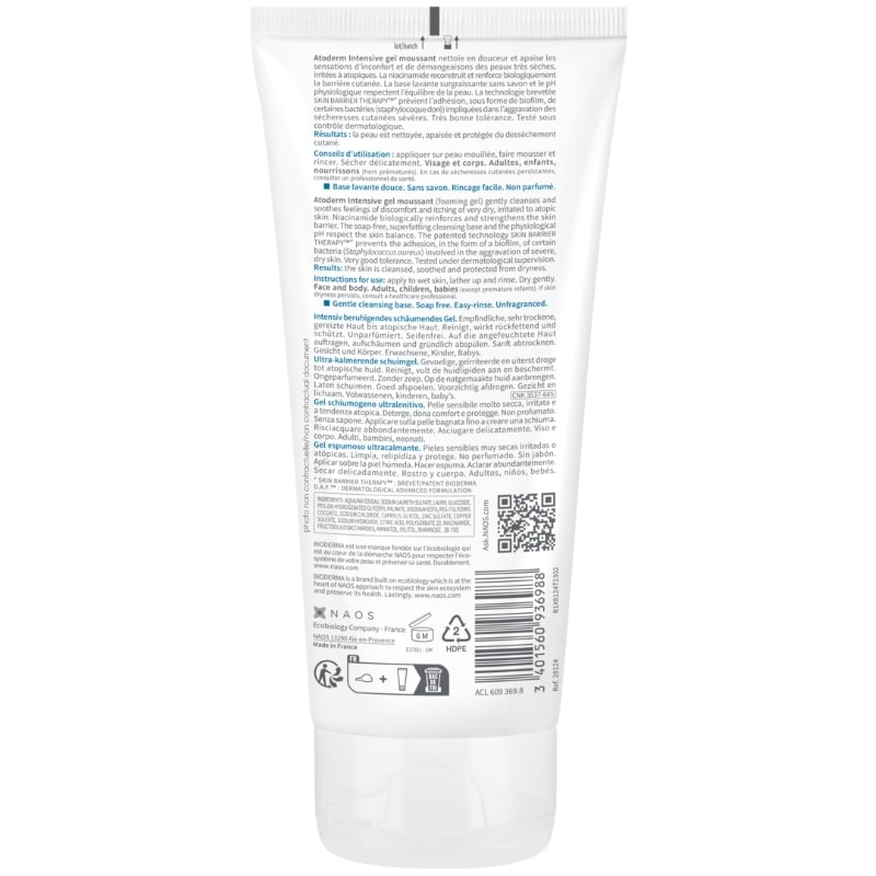Gel spumant Atoderm Intensive, 200 ml, Bioderma Gel spumant Atoderm Intensive, 200 ml, Bioderma