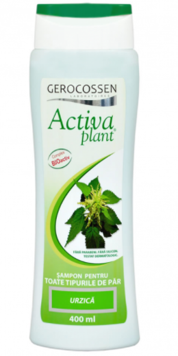 Gerocossen Activa plant Sampon urzica toate tipurile de par 400ml Gerocossen Activa plant Sampon urzica toate tipurile de par 400ml
