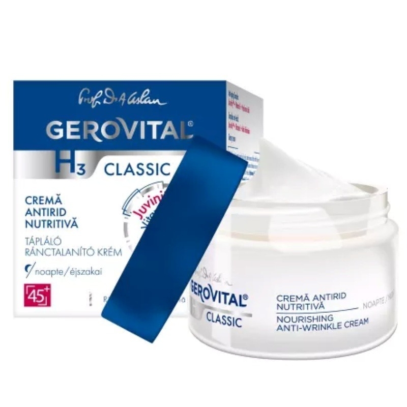 Crema nutritiva antirid de noapte H3 Classic, 50 ml, Gerovital Crema nutritiva antirid de noapte H3 Classic, 50 ml, Gerovital
