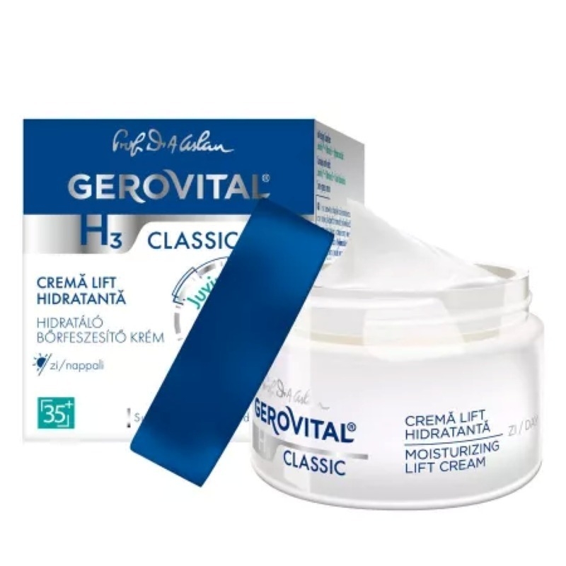 Crema lift hidratanta de zi H3 Classic, 50 ml, Gerovital Crema lift hidratanta de zi H3 Classic, 50 ml, Gerovital