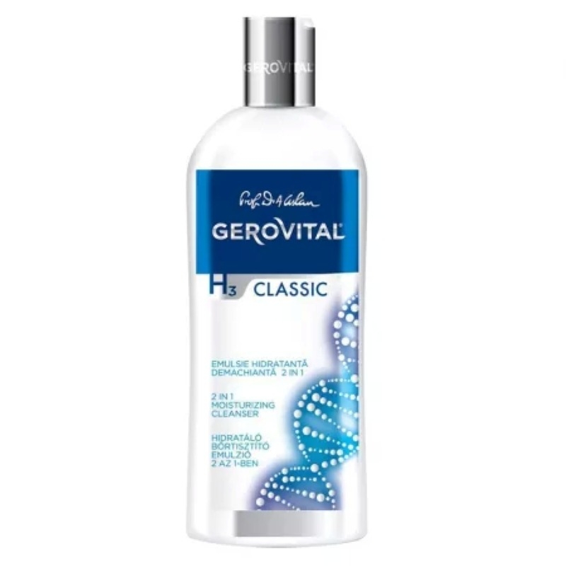Emulsie hidratanta si demachianta 2 in 1 H3 Classic, 200 ml, Gerovital Emulsie hidratanta si demachianta 2 in 1 H3 Classic, 200 ml, Gerovital