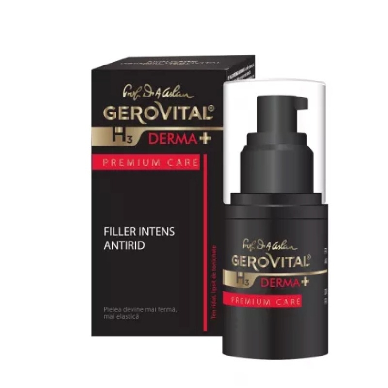 Filler intens antirid H3 Derma+ Premium Care, 15 ml, Gerovital Filler intens antirid H3 Derma+ Premium Care, 15 ml, Gerovital