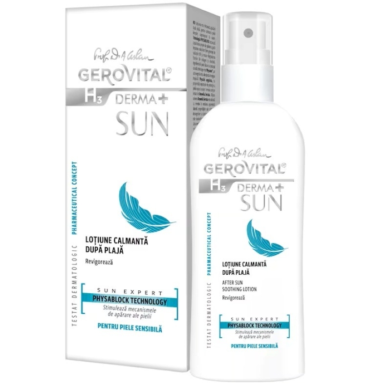 H3 Derma+ Sun lotiune calmanta dupa plaja, 150ml, Gerovital H3 Derma+ Sun lotiune calmanta dupa plaja, 150ml, Gerovital