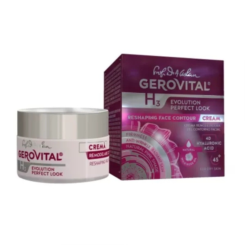 Crema remodelare contur fata H3 Evolution Perfect Look, 50 ml, Gerovital Crema remodelare contur fata H3 Evolution Perfect Look, 50 ml, Gerovital