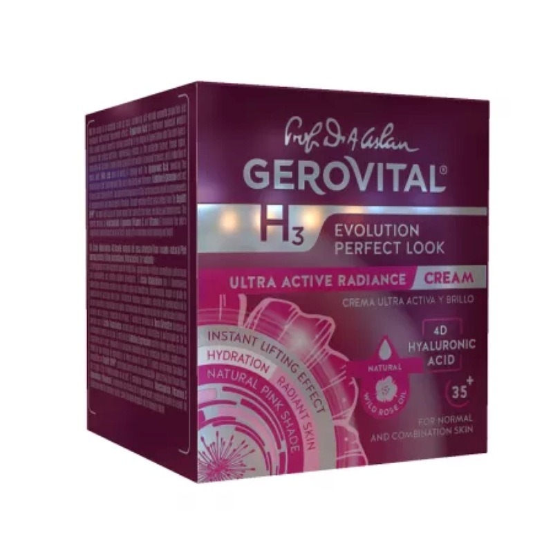 Crema ultra activa si luminozitate H3 Evolution Perfect Look, 50 ml, Gerovital Crema ultra activa si luminozitate H3 Evolution Perfect Look, 50 ml, Gerovital
