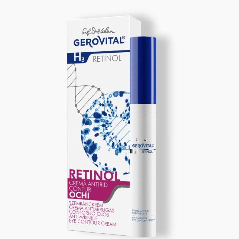 Crema antirid contur ochi H3 Retinol,15 ml, Gerovital Crema antirid contur ochi H3 Retinol,15 ml, Gerovital