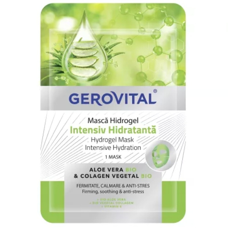 Masca hidratanta pentru fata Hidrogel Intensiv, 1 bucata, Gerovital Masca hidratanta pentru fata Hidrogel Intensiv, 1 bucata, Gerovital