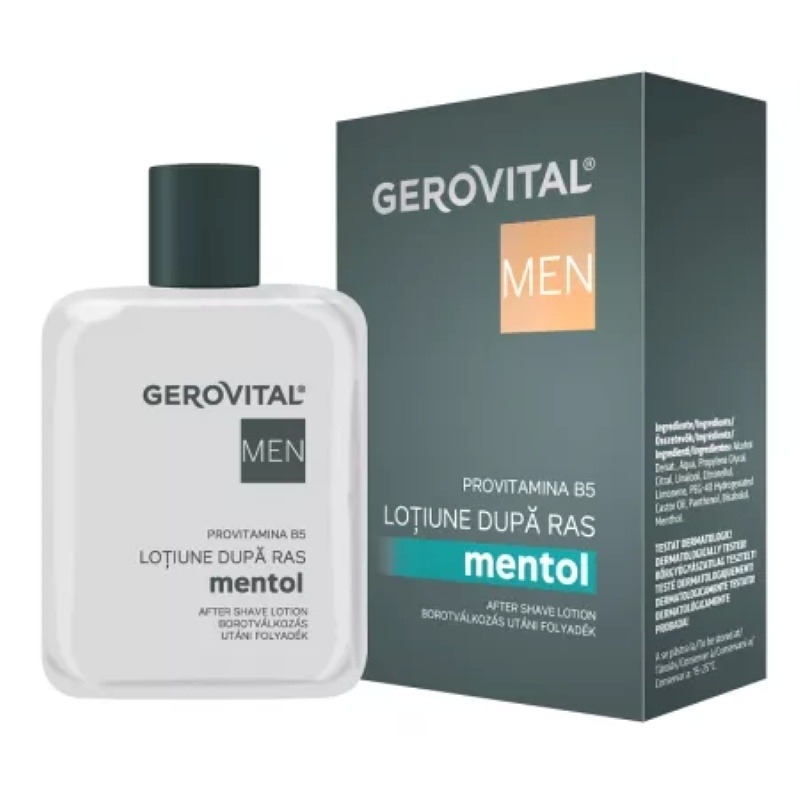 Lotiune dupa ras mentol Men, 100 ml, Gerovital Lotiune dupa ras mentol Men, 100 ml, Gerovital