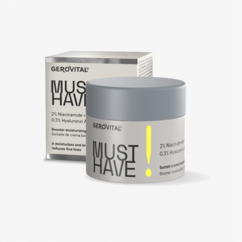 Sorbet crema booster hidratare Must Have, 50 ml, Gerovital Sorbet crema booster hidratare Must Have, 50 ml, Gerovital