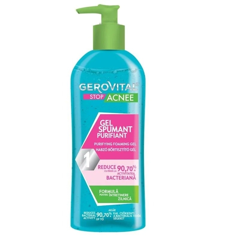 Gel spumant purifiant Stop Acnee, 150 ml, Gerovital Gel spumant purifiant Stop Acnee, 150 ml, Gerovital