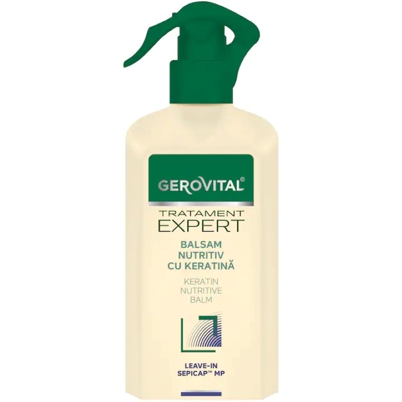 Balsam nutritiv leave-in cu keratina Tratament Expert, 150 ml, Gerovital Balsam nutritiv leave-in cu keratina Tratament Expert, 150 ml, Gerovital