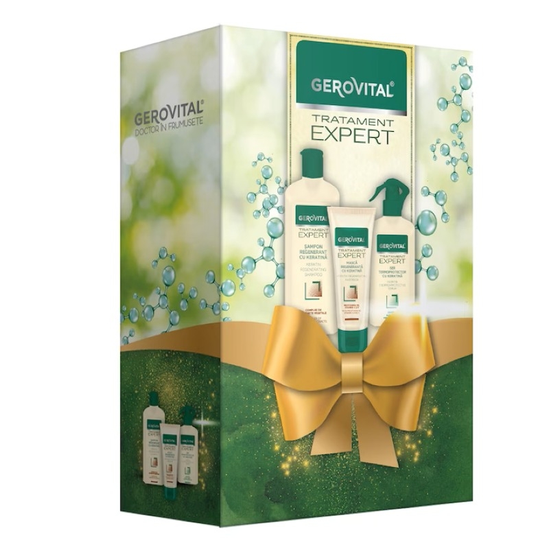 Set Tratament Expert Sampon-250 ml, Masca-150 ml si Ser-150 ml, Gerovital Set Tratament Expert Sampon-250 ml, Masca-150 ml si Ser-150 ml, Gerovital
