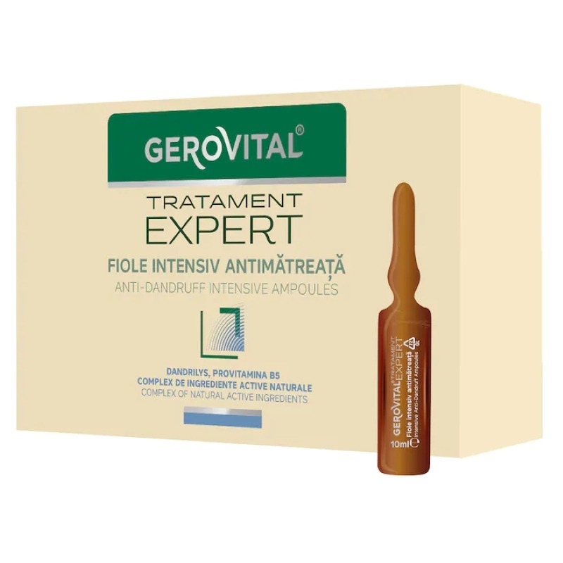 Fiole intensiv antimatreata Tratament Expert, 10 fiole x 10 ml, Gerovital Fiole intensiv antimatreata Tratament Expert, 10 fiole x 10 ml, Gerovital