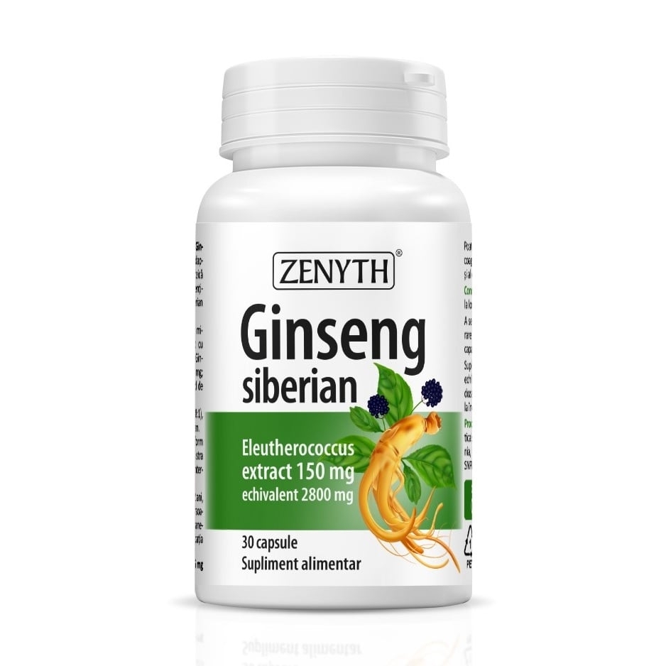 Ginseng siberian, 150 mg, 30 capsule, Zenyth Ginseng siberian, 150 mg, 30 capsule, Zenyth