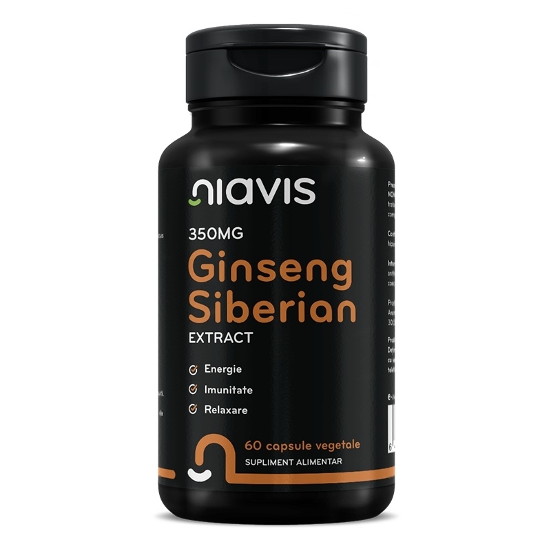 Ginseng siberian extract 350 mg, 60 capsule, Niavis Ginseng siberian extract 350 mg, 60 capsule, Niavis