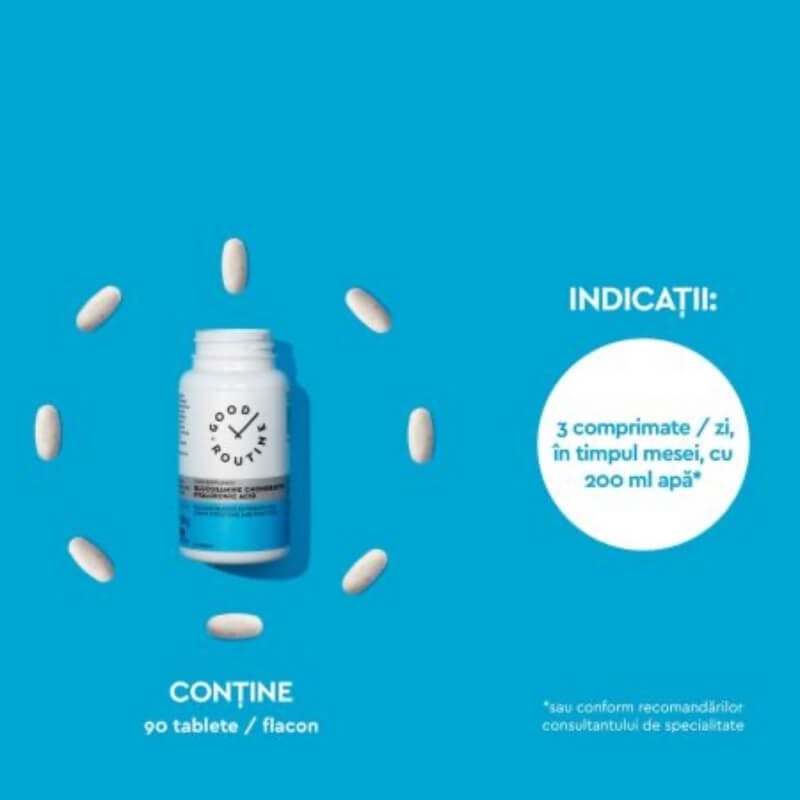 Glucosamine Chondroitin Hyaluronic Acid Good Routine, 90 comprimate, Secom Glucosamine Chondroitin Hyaluronic Acid Good Routine, 90 comprimate, Secom