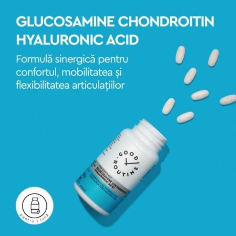 Glucosamine Chondroitin Hyaluronic Acid Good Routine, 90 comprimate, Secom Glucosamine Chondroitin Hyaluronic Acid Good Routine, 90 comprimate, Secom