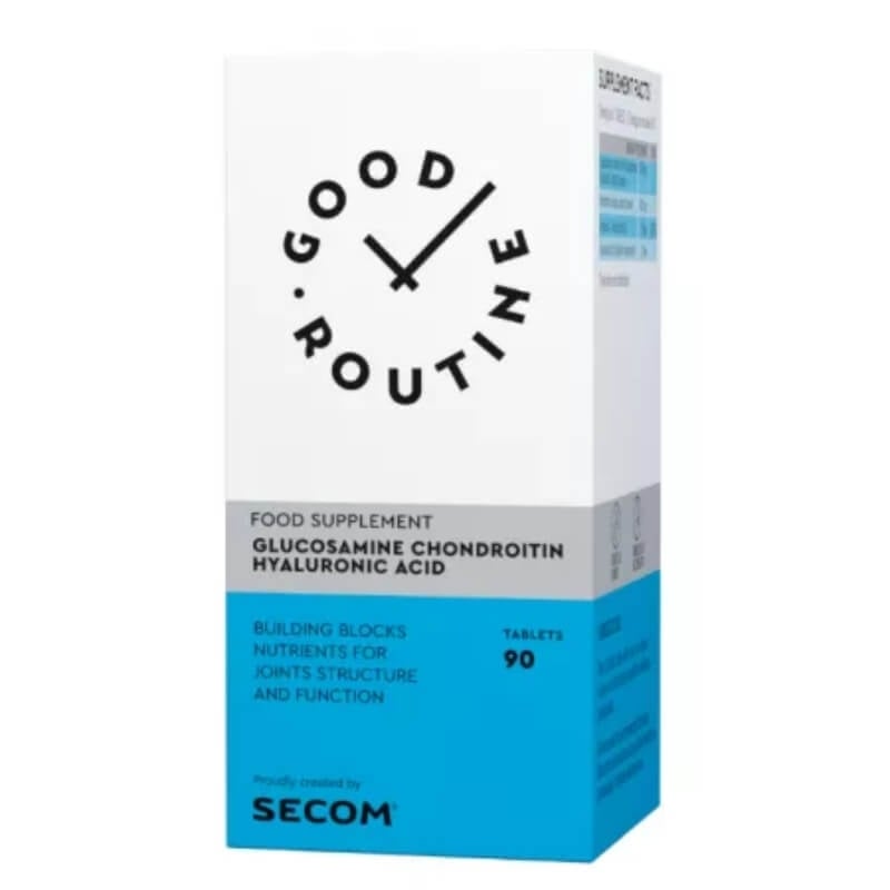 Glucosamine Chondroitin Hyaluronic Acid Good Routine, 90 comprimate, Secom Glucosamine Chondroitin Hyaluronic Acid Good Routine, 90 comprimate, Secom