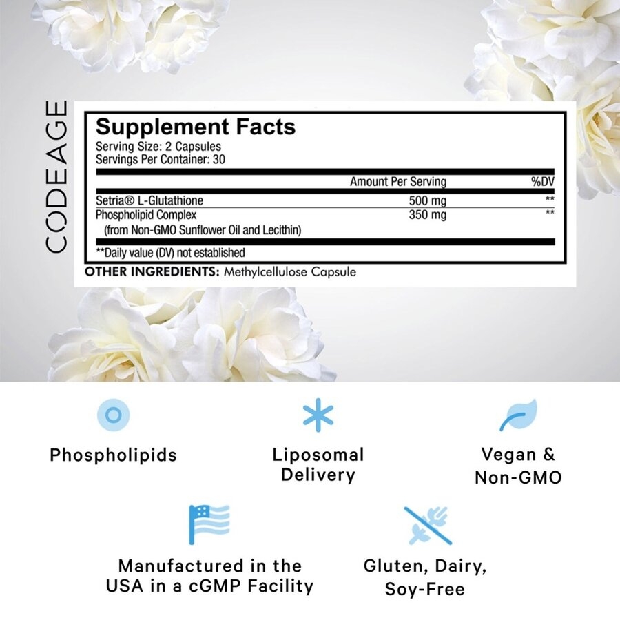 Glutation lipozomal setria CodeAge, 60 capsule, GNC