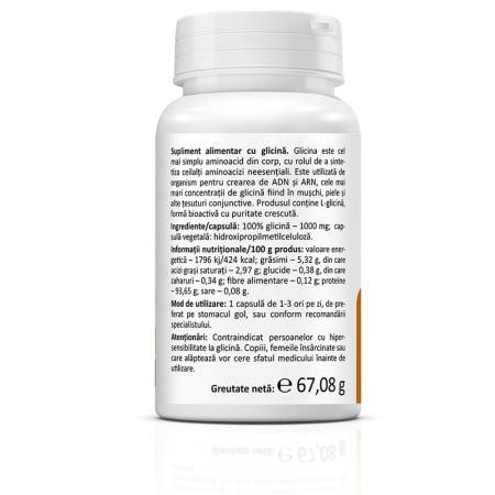 Glycine 1000 mg, 60 capsule, Zenyth Glycine 1000 mg, 60 capsule, Zenyth