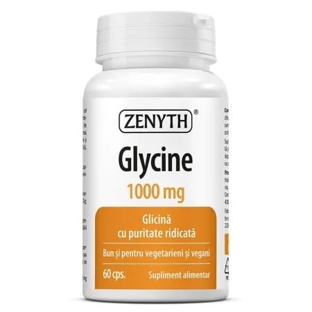 Glycine 1000 mg, 60 capsule, Zenyth Glycine 1000 mg, 60 capsule, Zenyth