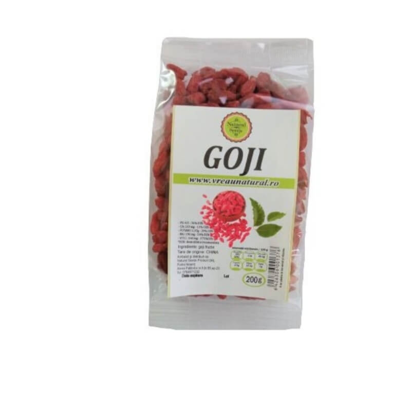 Goji fructe uscate, 200 g, Natural Seeds Goji fructe uscate, 200 g, Natural Seeds
