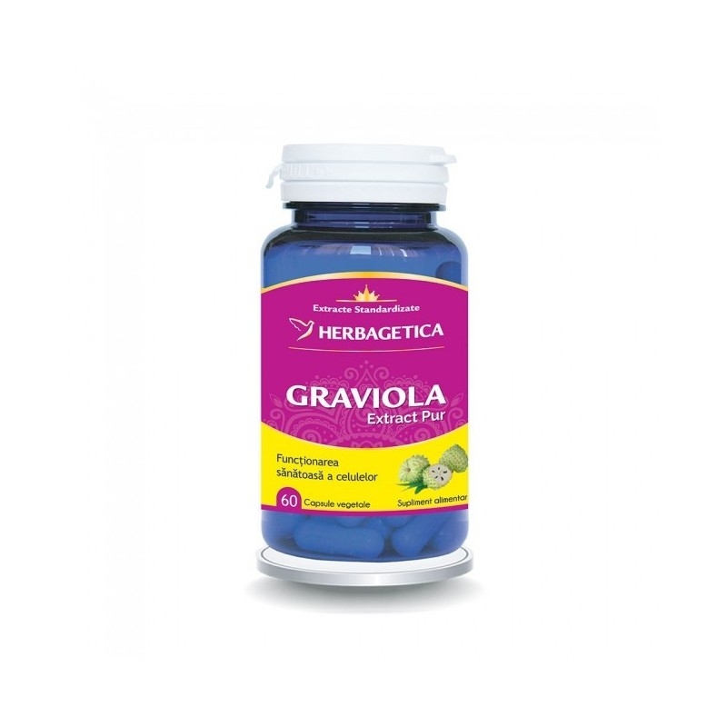Graviola, 60 capsule, Herbagetica Graviola, 60 capsule, Herbagetica