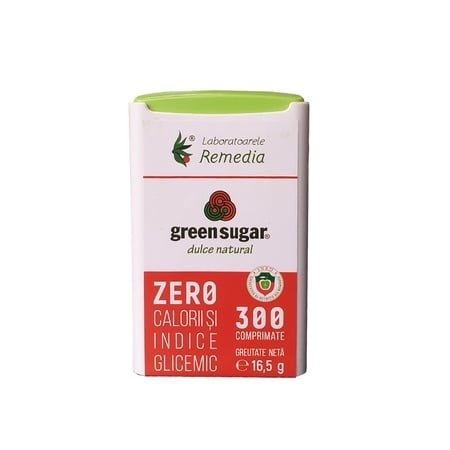 Green Sugar dispenser, 300 comprimate, Remedia Green Sugar dispenser, 300 comprimate, Remedia
