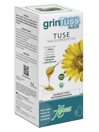 GrinTuss sirop de tuse pentru adulti, 180 ml, Aboca GrinTuss sirop de tuse pentru adulti, 180 ml, Aboca