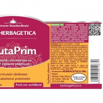 GutaPrim, 60 capsule, Herbagetica GutaPrim, 60 capsule, Herbagetica