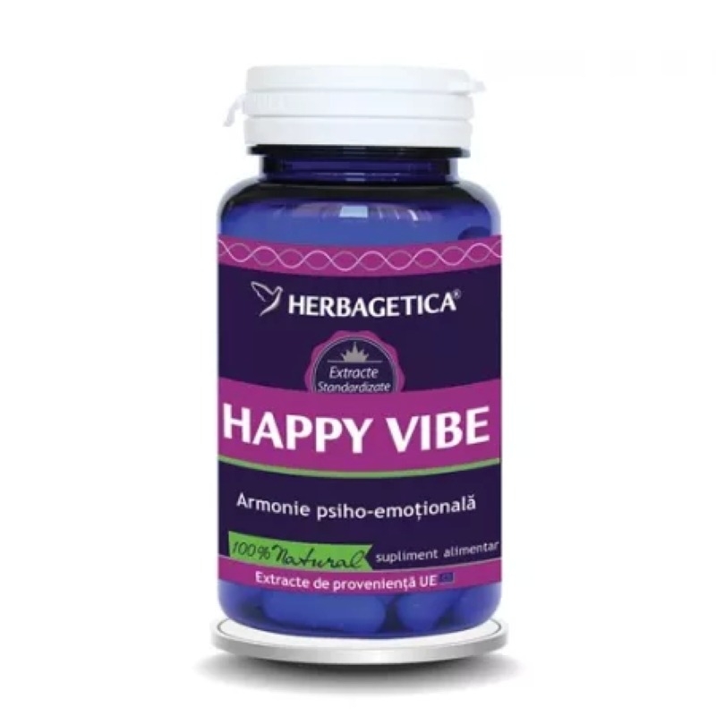 Happy Vibe, 60 capsule, Herbagetica Happy Vibe, 60 capsule, Herbagetica