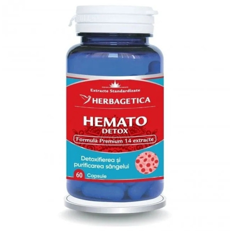 Hematodetox, 60 capsule, Herbagetica Hematodetox, 60 capsule, Herbagetica