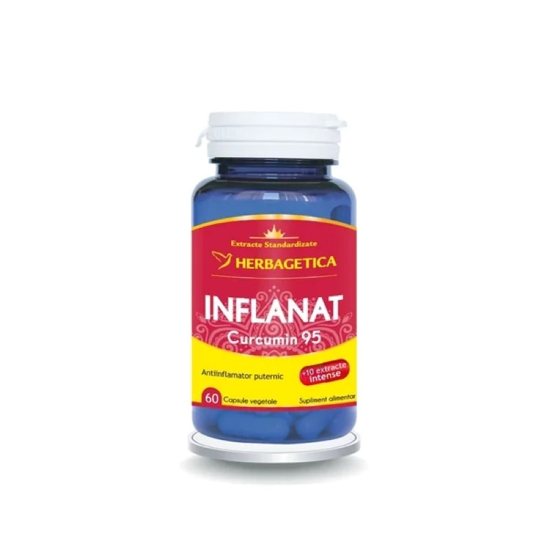 Inflanat + Curcumin 95, 60 capsule, Herbagetica Inflanat + Curcumin 95, 60 capsule, Herbagetica