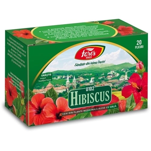 Ceai hibiscus U102, 20 plicuri, Fares Ceai hibiscus U102, 20 plicuri, Fares