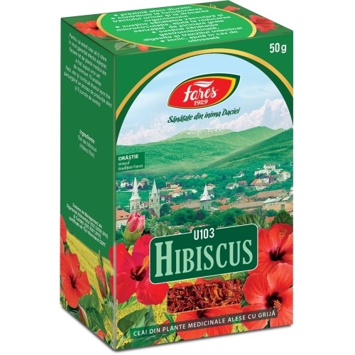 Ceai hibiscus U103, 50 g, Fares Ceai hibiscus U103, 50 g, Fares