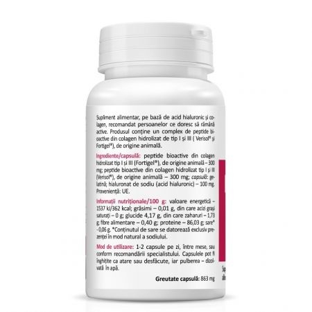 Acid Hyaluronic cu Collagen Complex, 30 capsule, Zenyth Acid Hyaluronic cu Collagen Complex, 30 capsule, Zenyth
